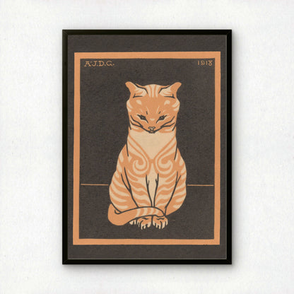 Sitting Cat | Julie de Graag | Fine Art Cat Print | Cat Lover Gift | Wall Art