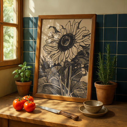 Julie de Graag Sunflower (Detail) Art Print | Fine Art Print