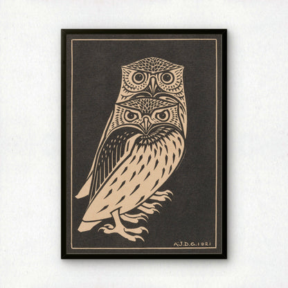 Julie de Graag Two Owls Art Print | Fine Art Print