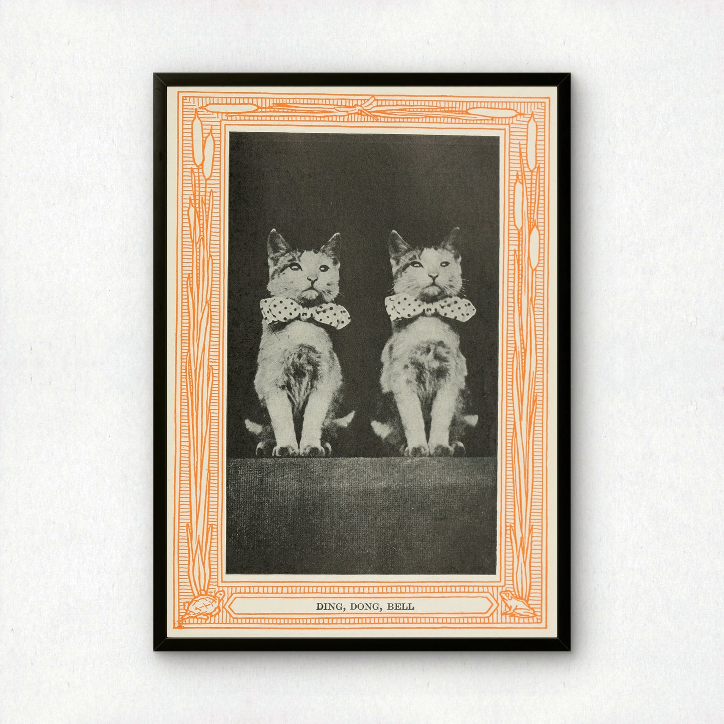 Funny Victorian Cat Art Print | 'Ding Dong Bell' | Vintage Cat Meme Wall Art | Cat Lover Gift
