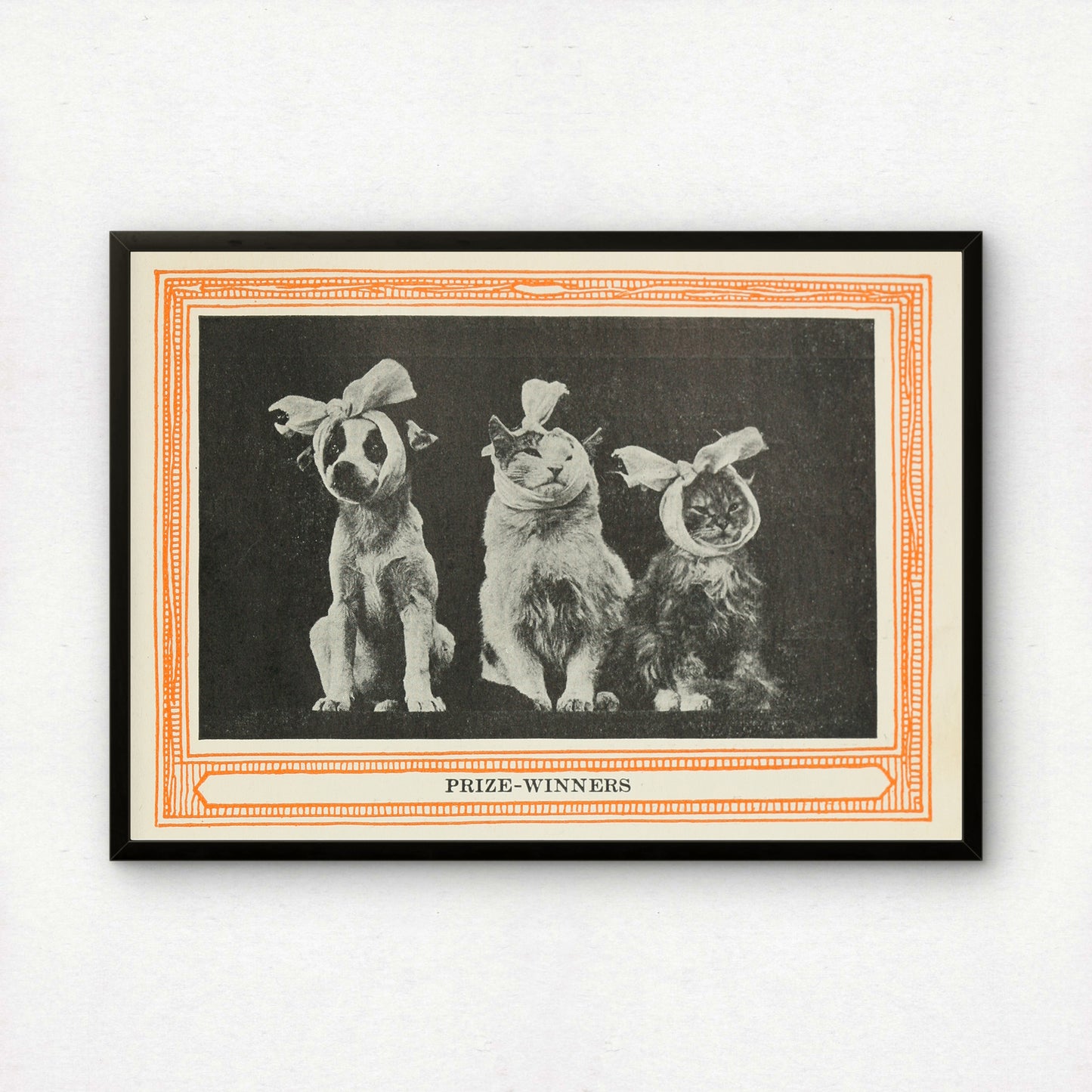 Funny Victorian Cat Art Print | 'Prize Winners' | Vintage Cat Meme Wall Art | Cat Lover Gift