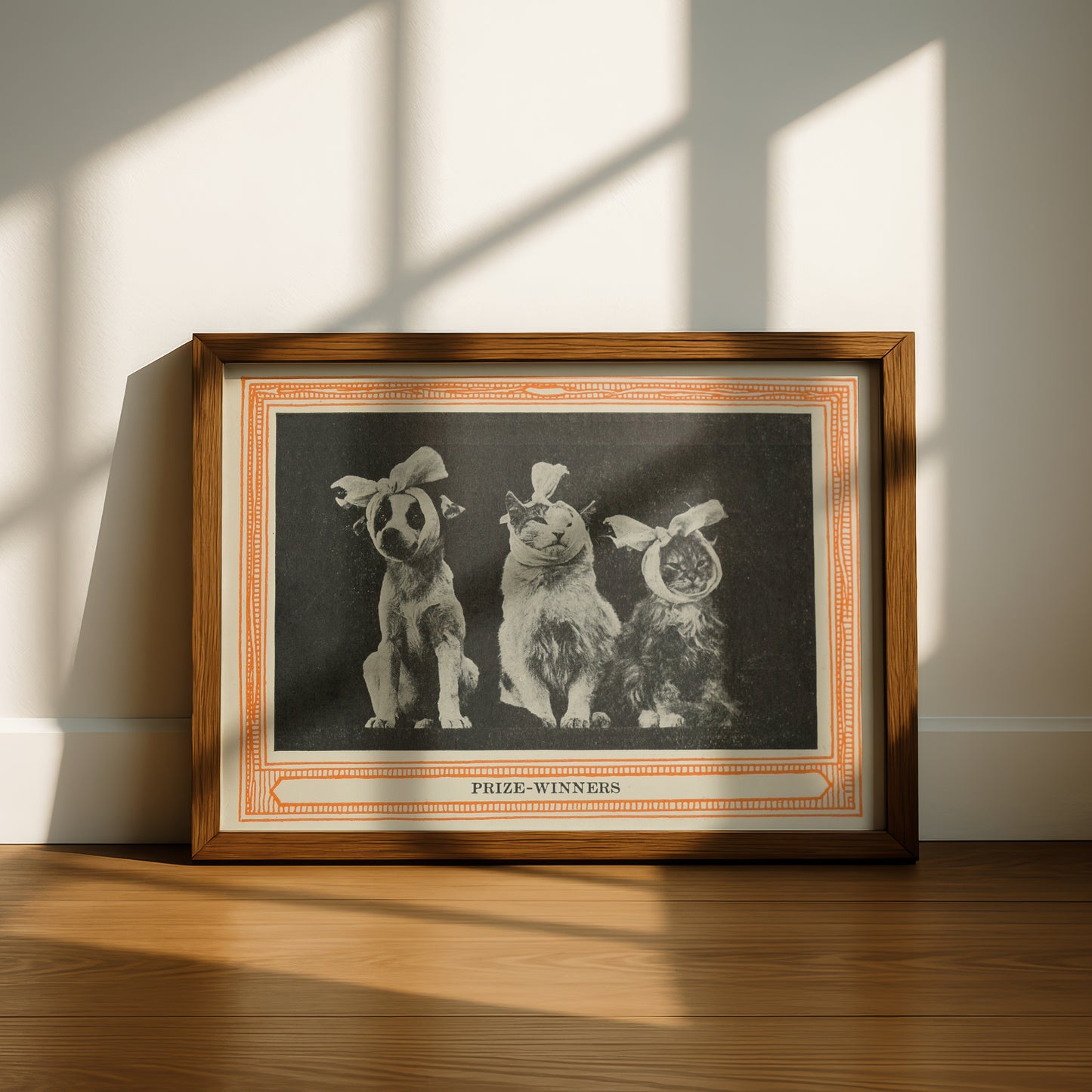 Funny Victorian Cat Art Print | 'Prize Winners' | Vintage Cat Meme Wall Art | Cat Lover Gift