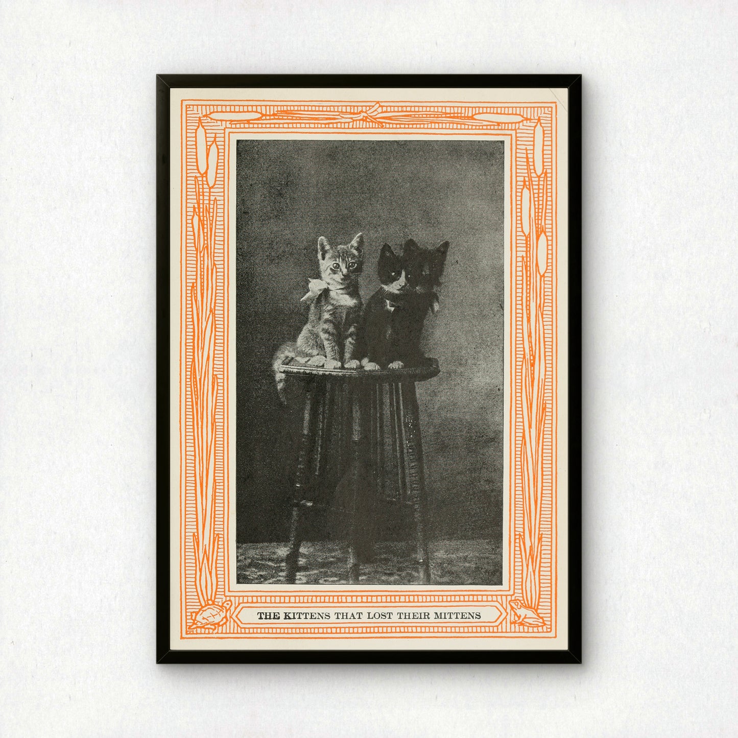 Funny Victorian Cat Art Print | 'The Kittens That Lost Their Mittens' | Vintage Cat Meme Wall Art | Cat Lover Gift