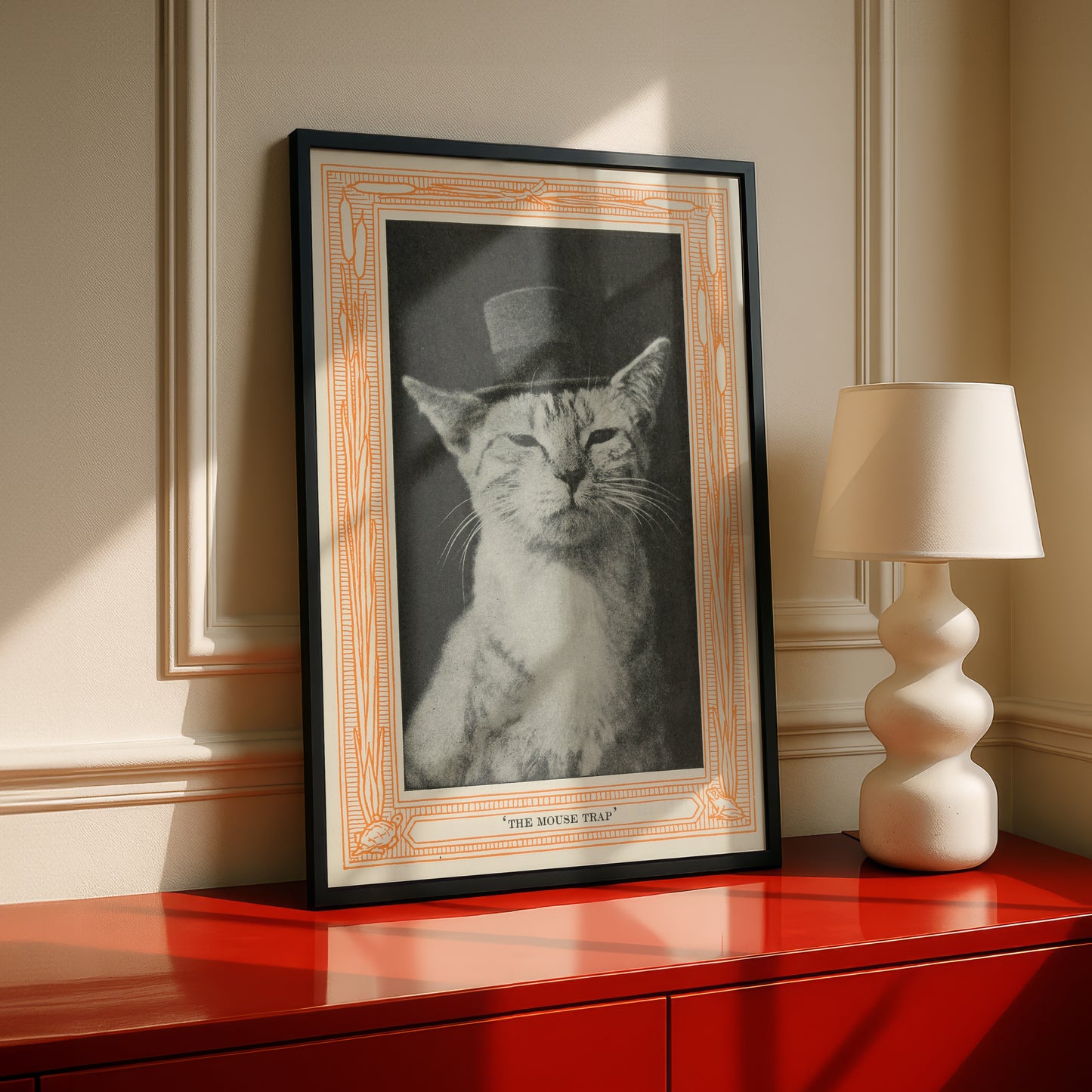 Funny Victorian Cat Art Print | 'The Mouse Trap' | Vintage Cat Meme Wall Art | Cat Lover Gift