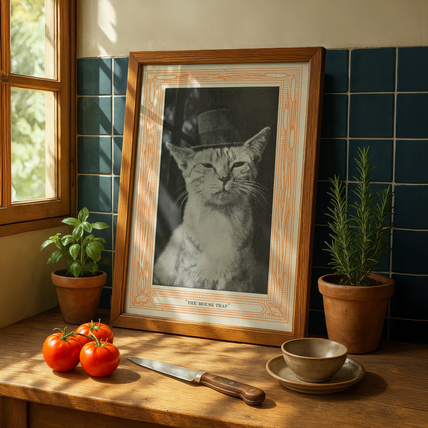 Funny Victorian Cat Art Print | 'The Mouse Trap' | Vintage Cat Meme Wall Art | Cat Lover Gift