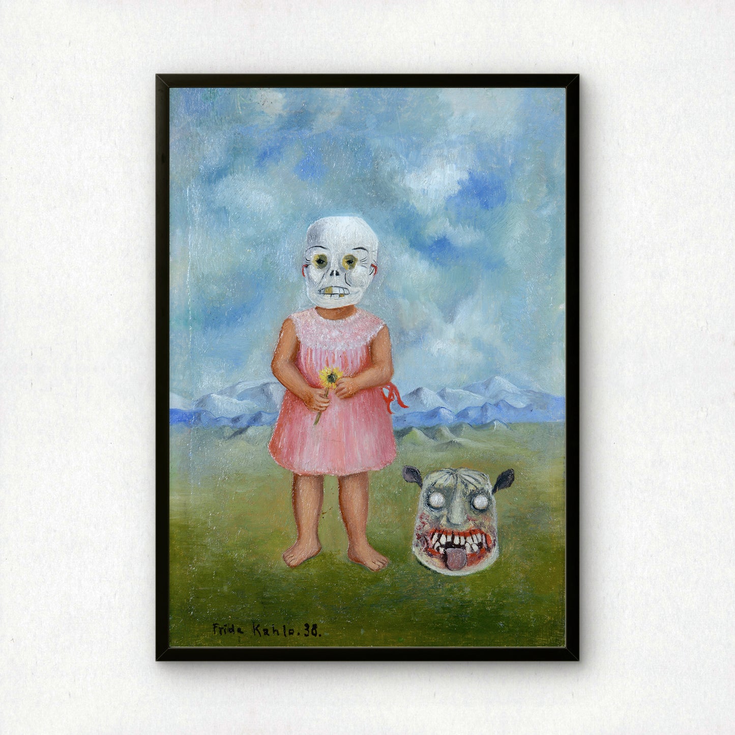 Girl with Death Mask by Frida Kahlo | Premium Art Print | Wall Art