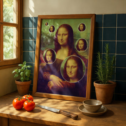 Mona Lisa Variations 003 | "Bubbles" Art Print