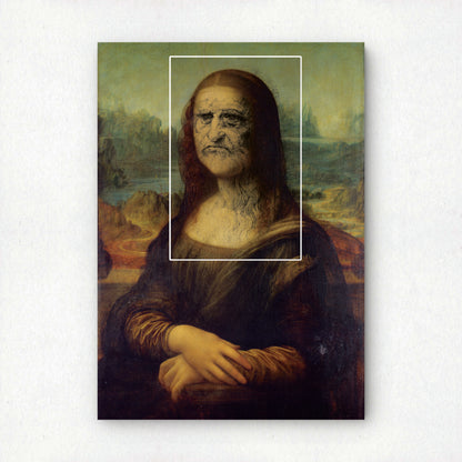 Mona Lisa Variations 017 | "Mona Lisa with Leonardo da Vinci Self Portrait Overlay" Art Print