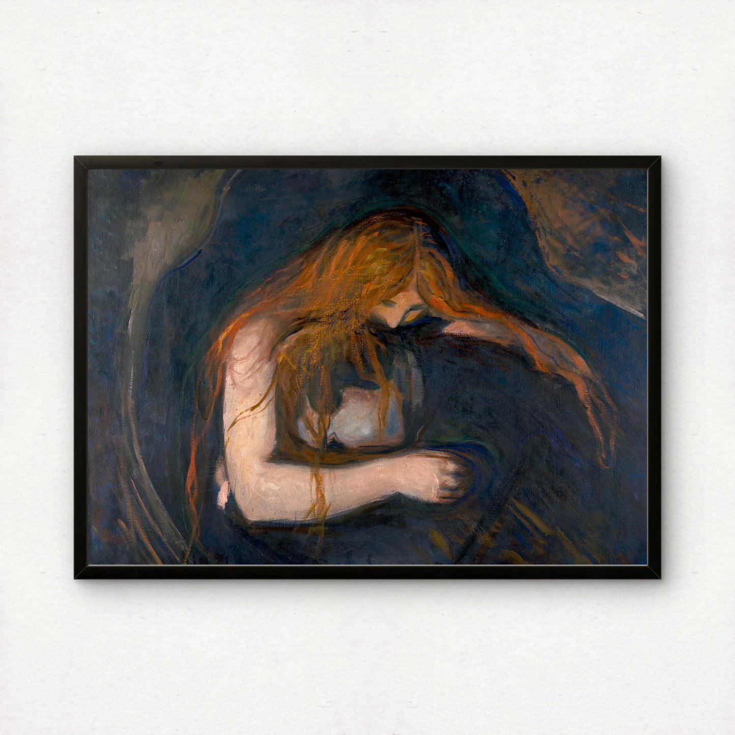 Fine Art Prints Edvard Munch 1895 - Stampa Artistica su Tela, Motivo: Vampiro Fine Art Prints Edvard Munch 1895 - Stampa Artistica su Tela, Motivo: Vampiro