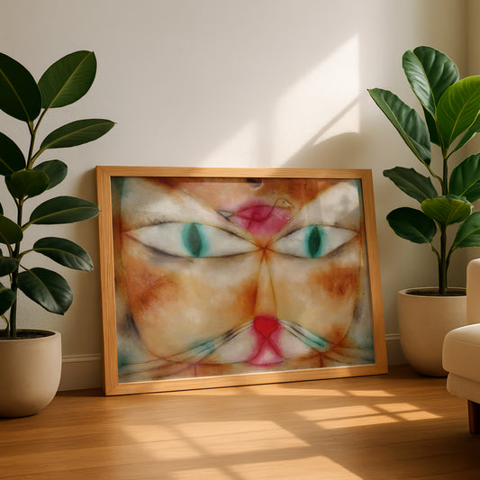 Cat and Bird | Paul Klee | Fine Art Cat Print | Cat Lover Gift | Wall Art