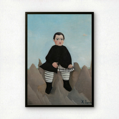 Boy on the Rocks by Henri Rousseau | Premium Art Print | Wall Art
