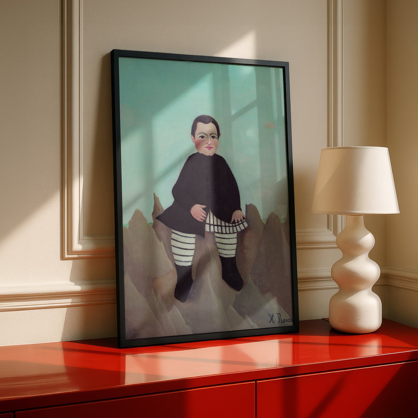 Boy on the Rocks by Henri Rousseau | Premium Art Print | Wall Art