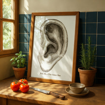 The Outer Ear Fine Art Print | Gift for Musician, Music Fan | Premium Giclée Wall Art