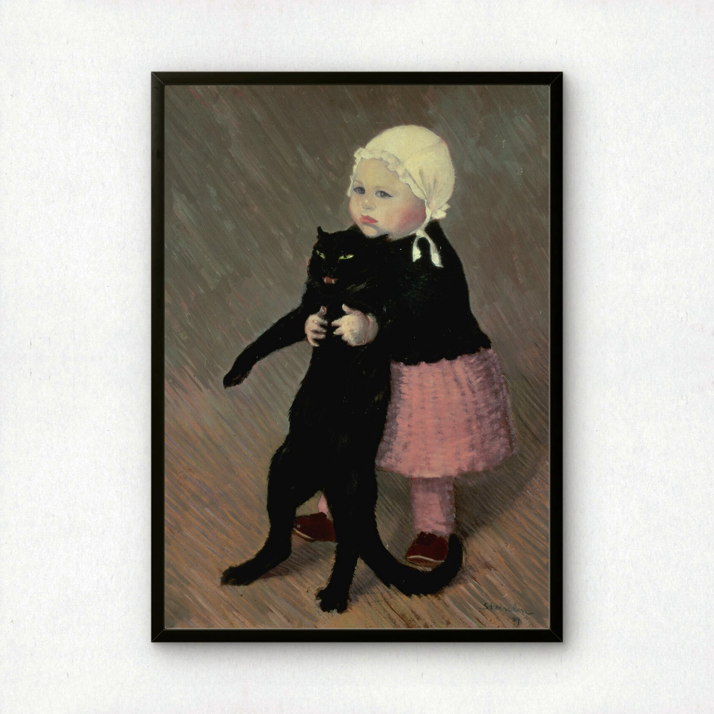 A Small Girl with a Cat | Théophile Steinlen | Fine Art Cat Print | Cat Lover Gift | Wall Art