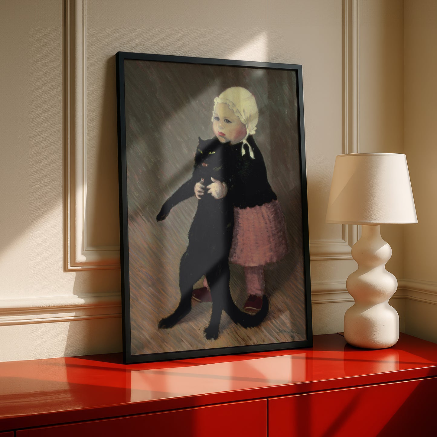 A Small Girl with a Cat | Théophile Steinlen | Fine Art Cat Print | Cat Lover Gift | Wall Art