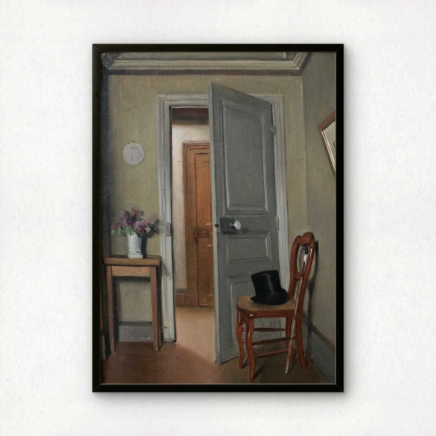 Félix Vallotton Doorway Art Print | La visite or Le Haut-de-forme, intérieur | Premium Wall Art