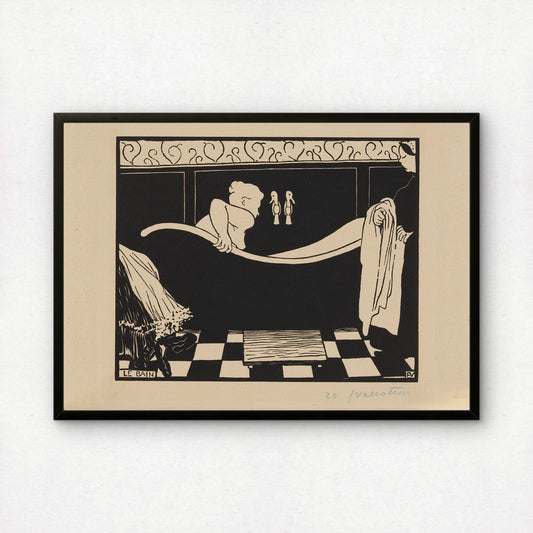 Félix Vallotton B&W Art Print | The Bath | Premium Black and White Wall Art