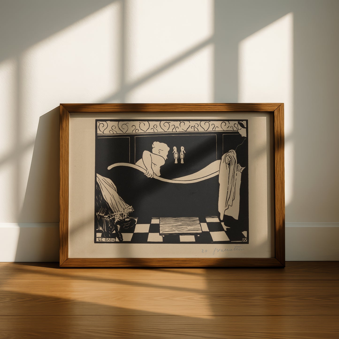 Félix Vallotton B&W Art Print | The Bath | Premium Black and White Wall Art