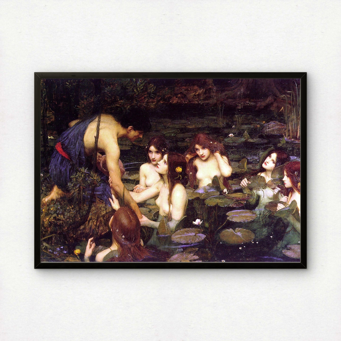 Hylas and the Nymphs by John William Waterhouse Fine Art Print | Premium Giclée Wall Art