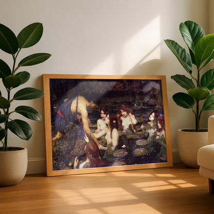 Hylas and the Nymphs by John William Waterhouse Fine Art Print | Premium Giclée Wall Art