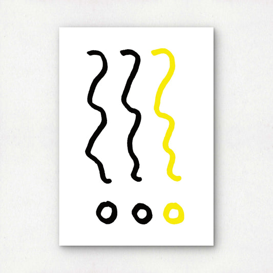 Three Exclamation Marks Print | Bold Black & Yellow Wall Art | Modern Minimalist Poster | A3 A4 Typography Art | Original Design | Premium Art Print