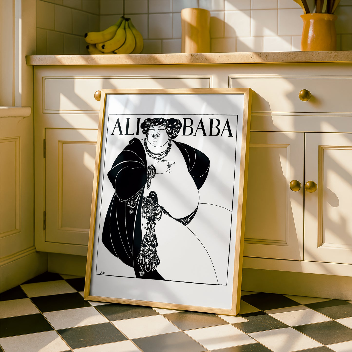 Ali Baba by Aubrey Beardsley | Premium B&W Art Print
