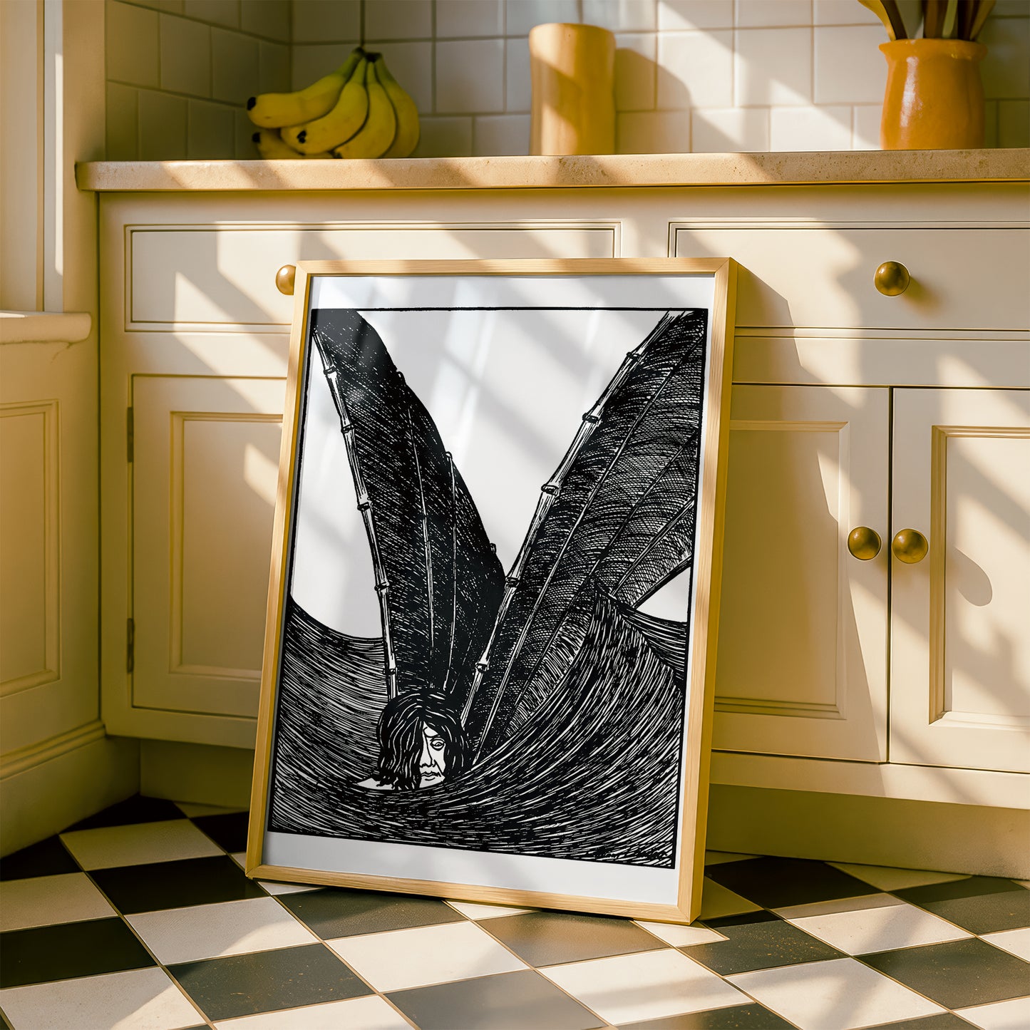 All Thy Waves are Gone Over Me by William T Horton | Premium B&W Art Print