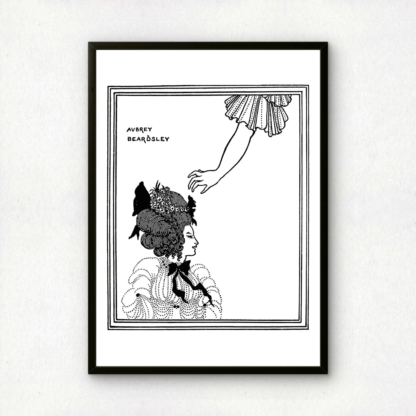 An Athenian Woman by Aubrey Beardsley | Premium B&W Art Print