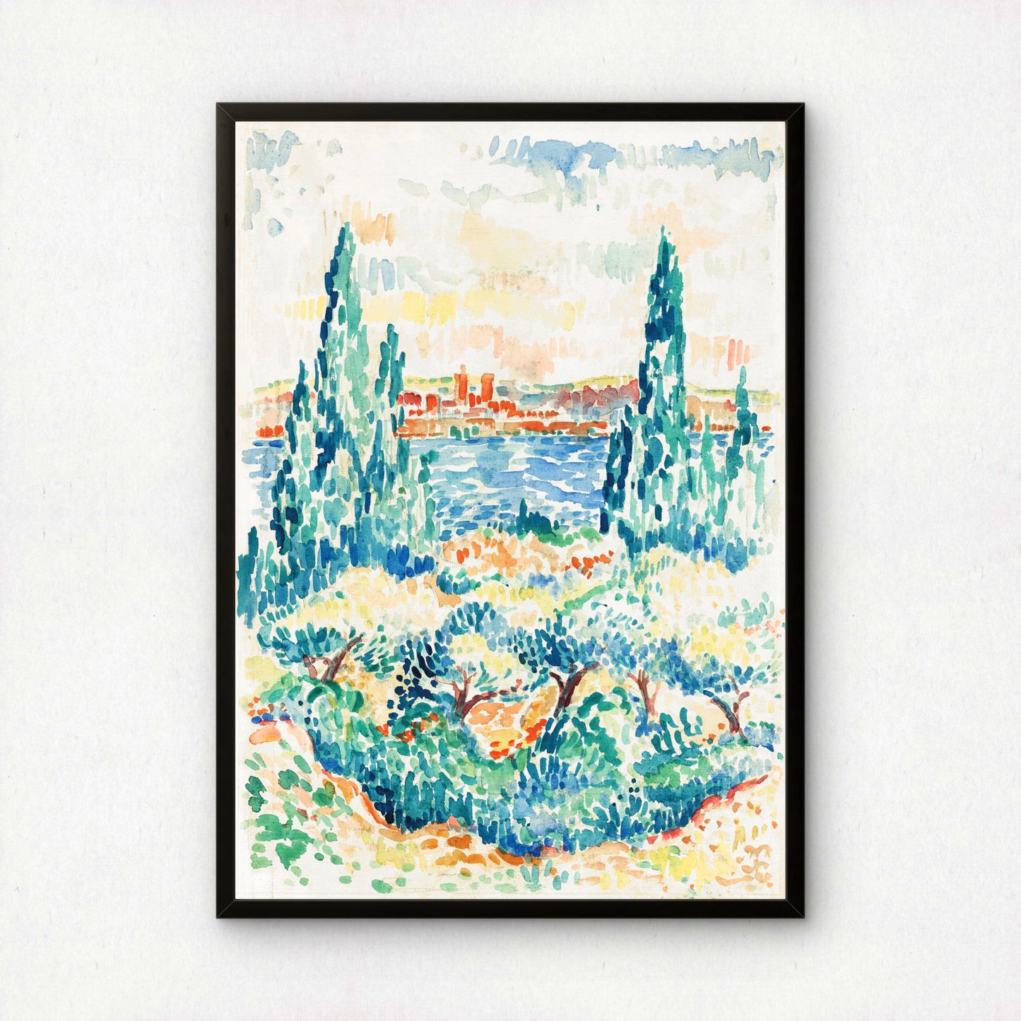 Antibes by Henri-Edmond Cross Art Print | Pointillism Giclee Reproduction | French Neo-Impressionist Wall Decor
