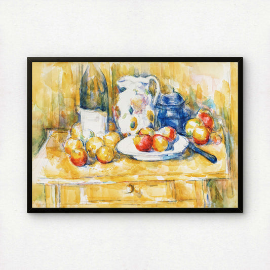 Apples on a Sideboard by Paul Cezanne Print | Premium Giclee Art Print | Post-Impressionist Wall Art | Museum Quality Reproduction | Fine Art Print