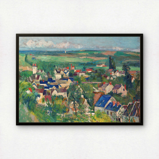 Auvers Panoramic View by Paul Cezanne Print | Premium Giclee Art Print | Post-Impressionist Wall Art | Museum Quality Reproduction | Fine Art Print