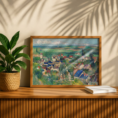 Auvers Panoramic View by Paul Cezanne Print | Premium Giclee Art Print | Post-Impressionist Wall Art | Museum Quality Reproduction | Fine Art Print