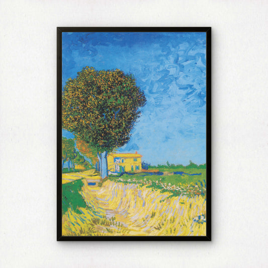 Avenue at Arles with Houses by Vincent Van Gogh | Premium Giclée Art Print | Museum Quality Wall Art