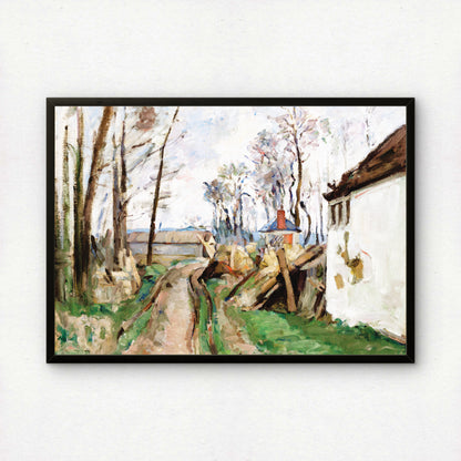 A Village Road Near Auvers by Paul Cezanne Print | Premium Giclee Art Print | Post-Impressionist Wall Art | Museum Quality Reproduction