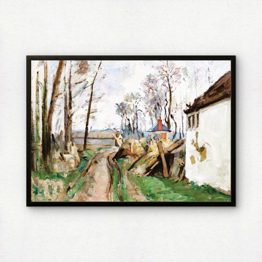 A Village Road Near Auvers by Paul Cezanne Print | Premium Giclee Art Print | Post-Impressionist Wall Art | Museum Quality Reproduction