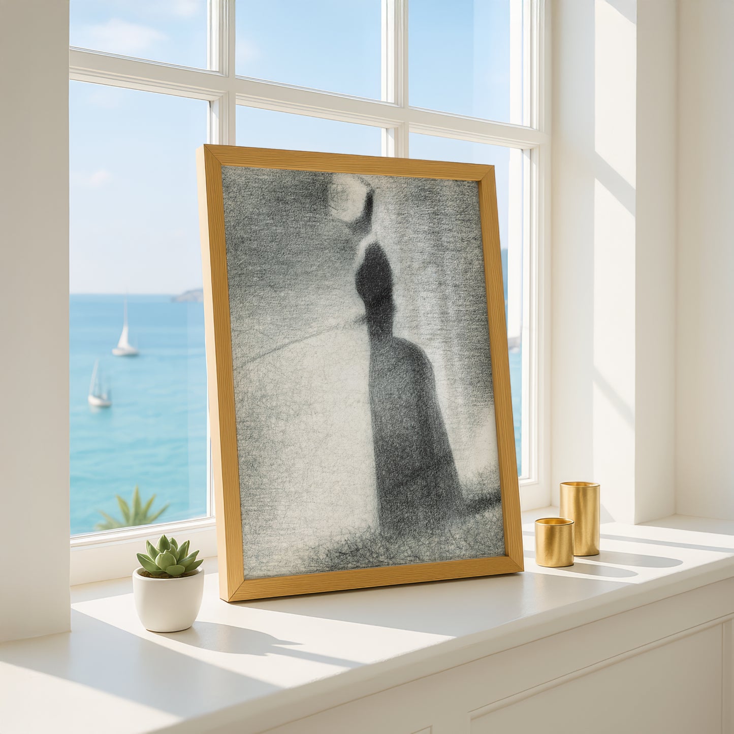 A Woman Fishing by Georges Seurat | Fine Art Print
