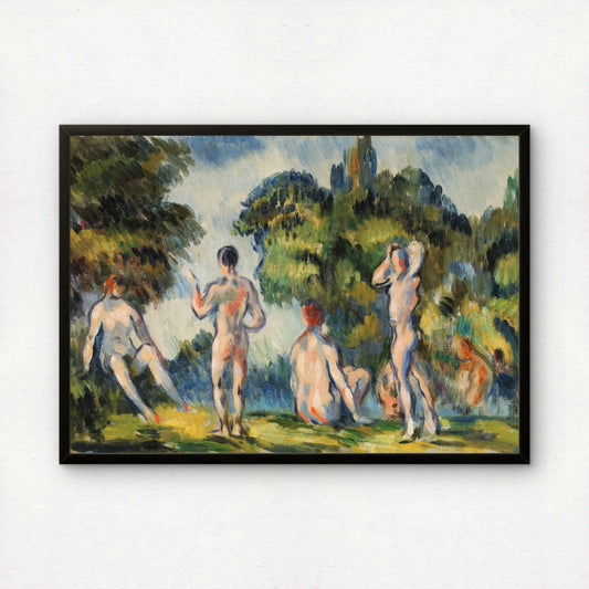 Bathers with Trees by Paul Cezanne Print | Premium Giclee Art Print | Post-Impressionist Wall Art | Museum Quality Reproduction | Fine Art Print