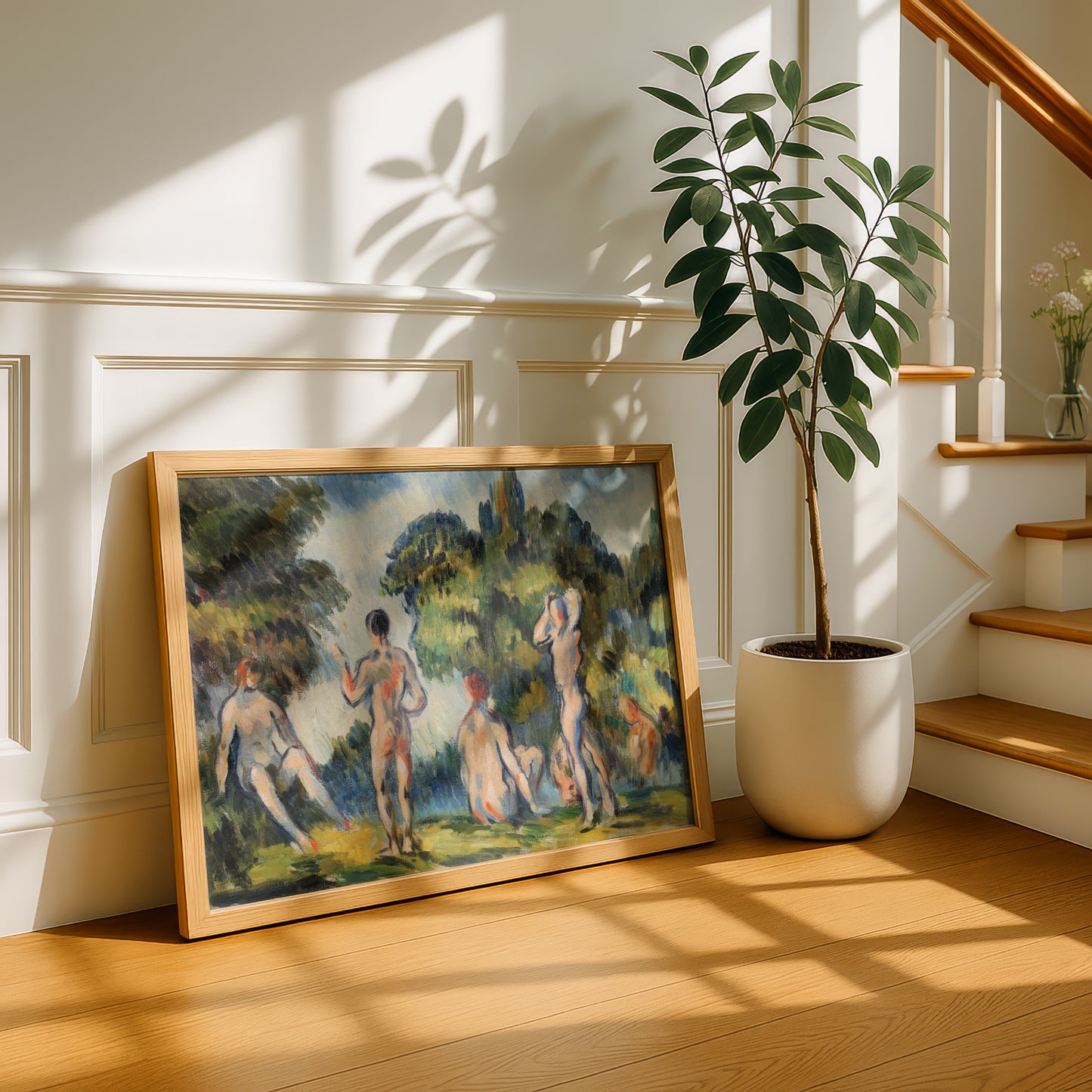 Bathers with Trees by Paul Cezanne Print | Premium Giclee Art Print | Post-Impressionist Wall Art | Museum Quality Reproduction | Fine Art Print