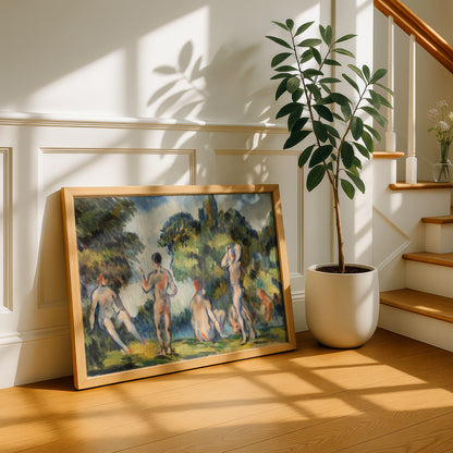 Bathers with Trees by Paul Cezanne Print | Premium Giclee Art Print | Post-Impressionist Wall Art | Museum Quality Reproduction | Fine Art Print