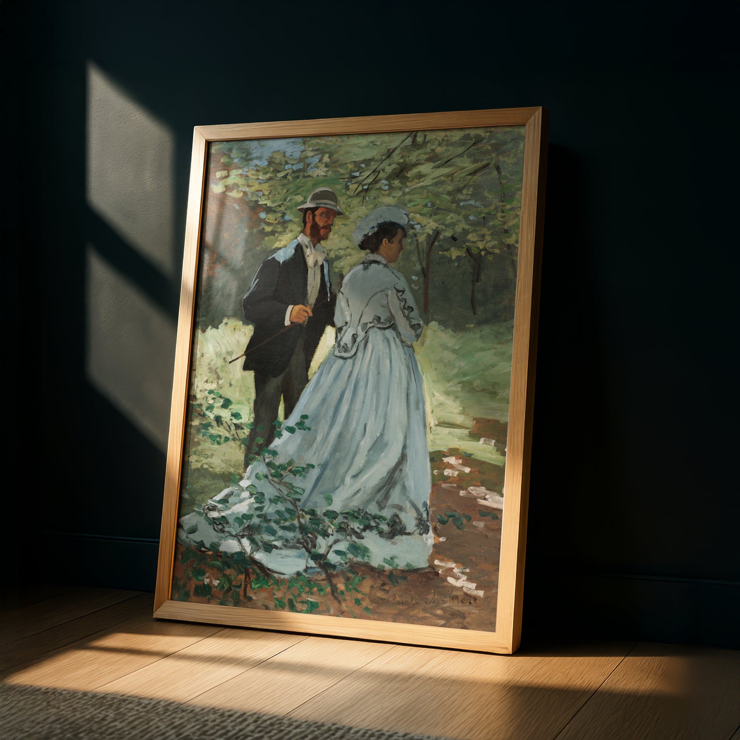Monet Bazille and Camille Art Print | Giclee Fine Art Reproduction | Impressionist Wall Decor