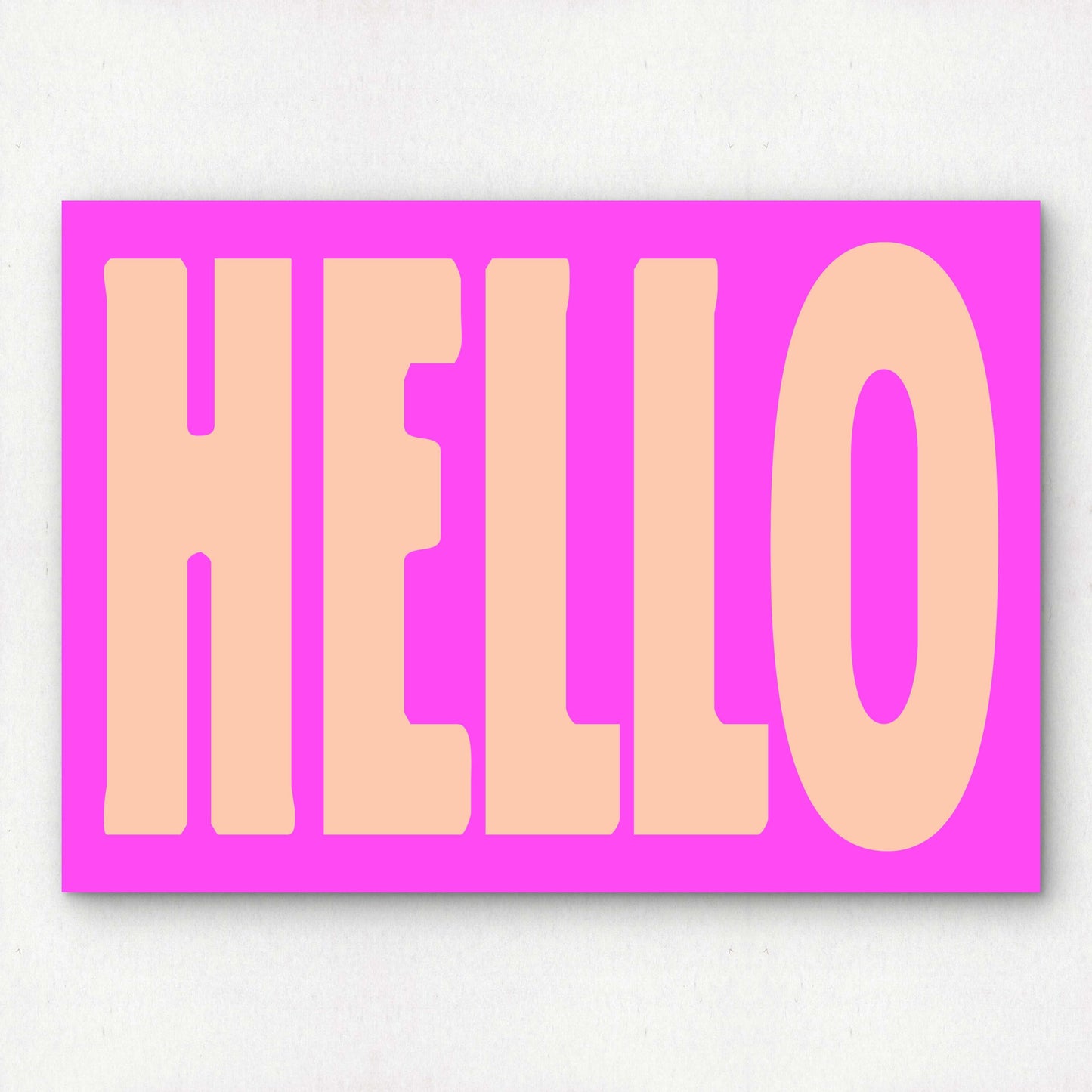 HELLO | Bold Word Art Print | Simple Greeting Premium Giclée Art Print