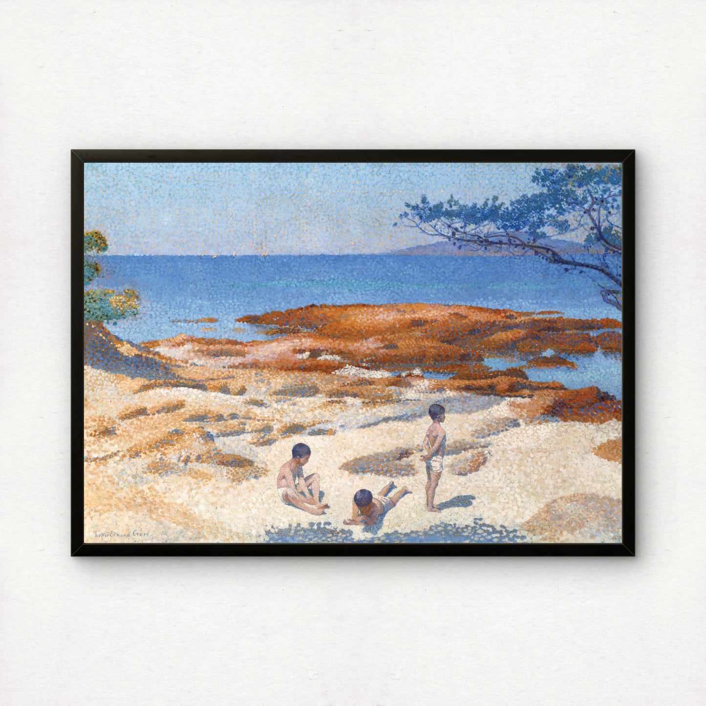 Beach at Cabasson by Henri-Edmond Cross Art Print | Pointillism Giclee Reproduction | French Neo-Impressionist Wall Decor