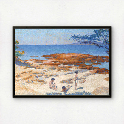 Beach at Cabasson by Henri-Edmond Cross Art Print | Pointillism Giclee Reproduction | French Neo-Impressionist Wall Decor