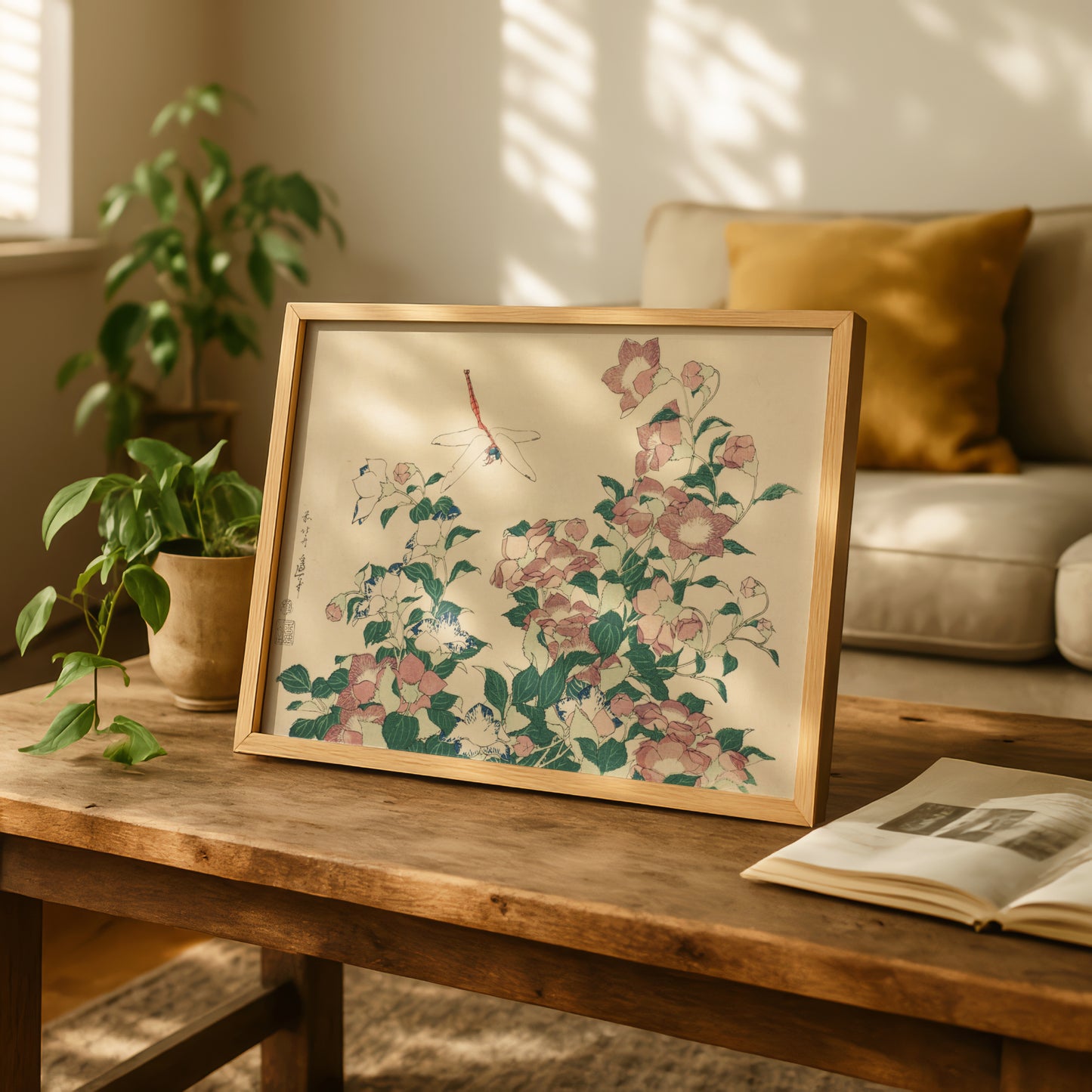 Bell-Flower and Dragonfly by Katsushika Hokusai | Premium Art Print