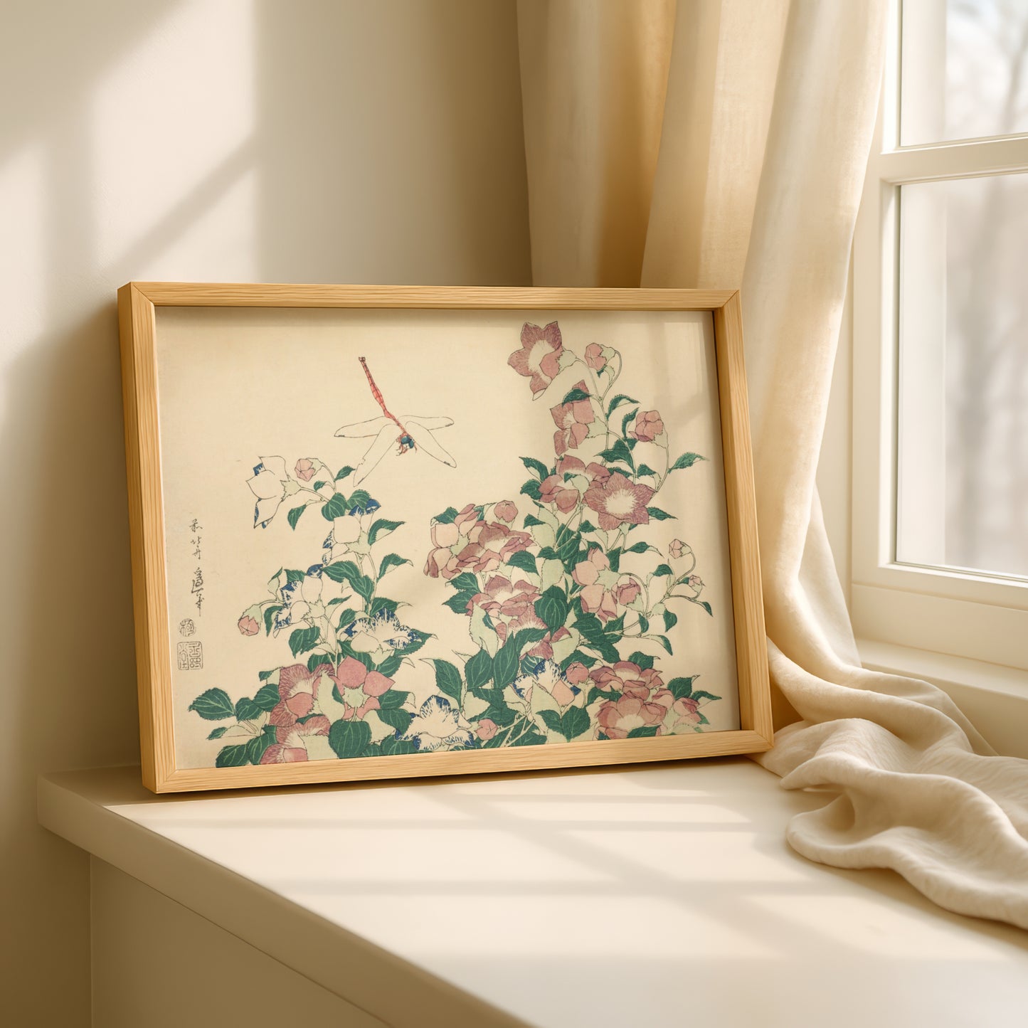 Bell-Flower and Dragonfly by Katsushika Hokusai | Premium Art Print