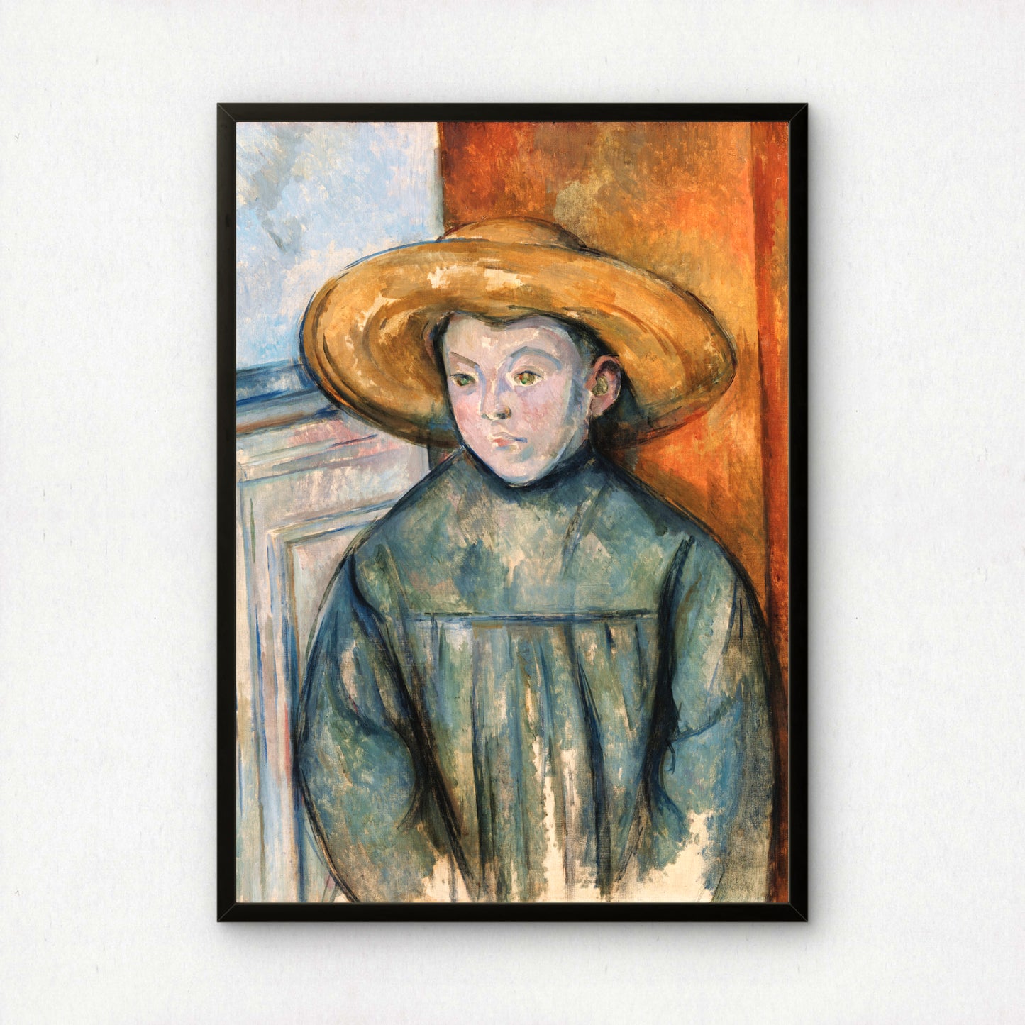 Boy With a Straw Hat by Paul Cezanne Print | Premium Giclee Art Print | Post-Impressionist Wall Art | Museum Quality Reproduction | Fine Art Print