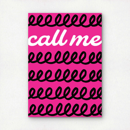 Call Me | Premium Giclée Art Print | Minimalist Typography
