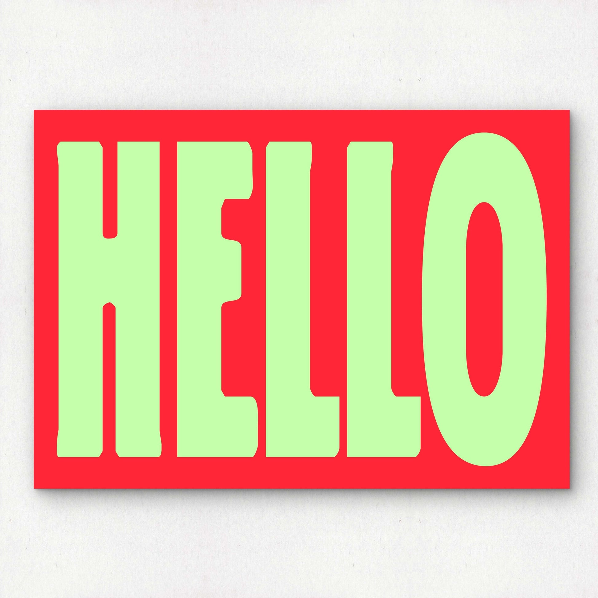 HELLO | Bold Word Art Print | Simple Greeting Premium Giclée Art Print
