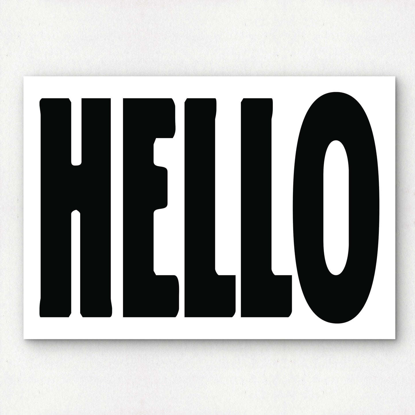 HELLO | Bold Word Art Print | Simple Greeting Premium Giclée Art Print