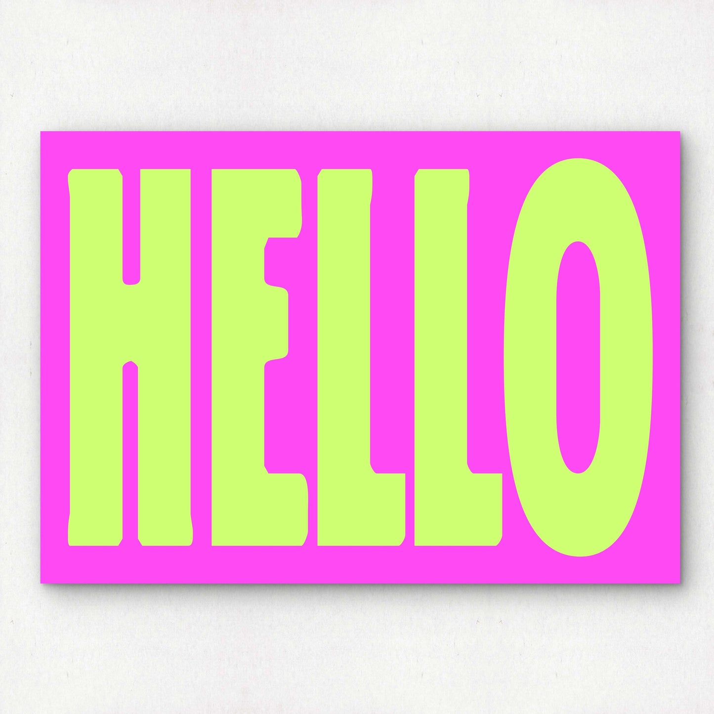 HELLO | Bold Word Art Print | Simple Greeting Premium Giclée Art Print